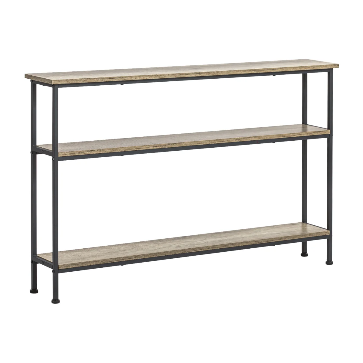 3-Tier Console Table with Shelf - Light Oak - Light Oak – image 1