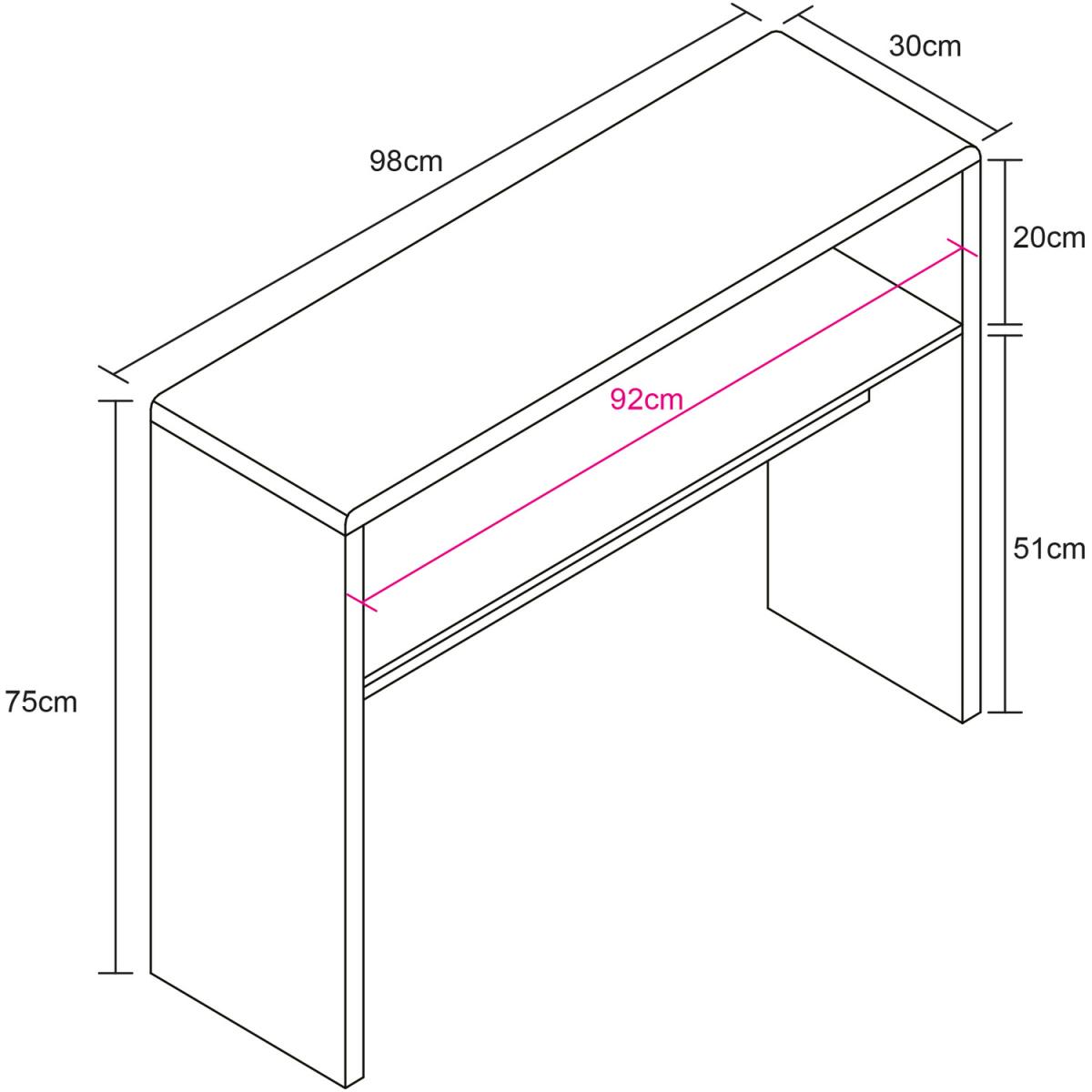High Gloss Compact Console Table in Grey - Grey – image 2