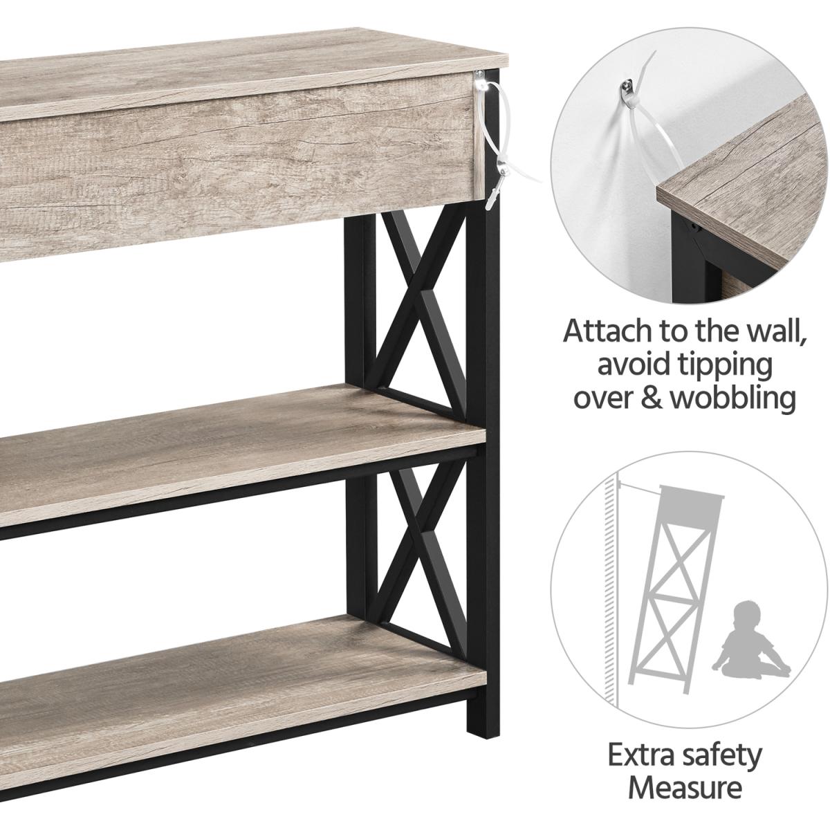 Wooden Console Table - Grey – image 4