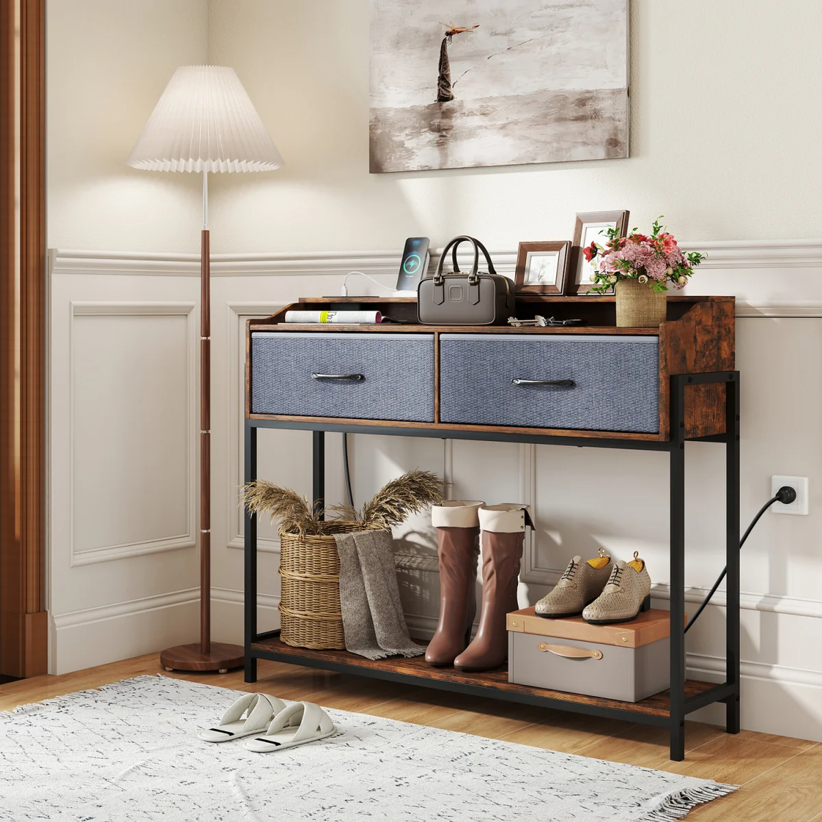 Industrial Console Table with Station – image 6