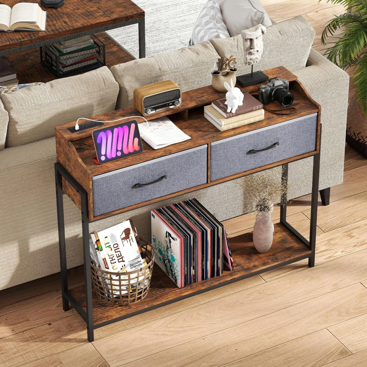 Industrial Console Table with Station – image 7