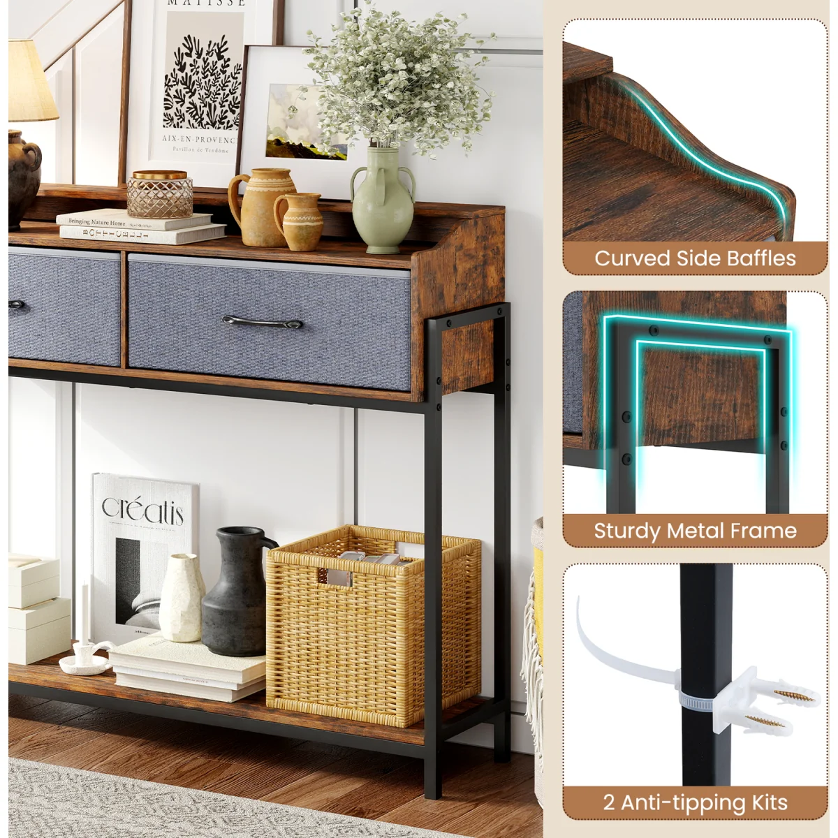 Industrial Console Table with Station – image 9