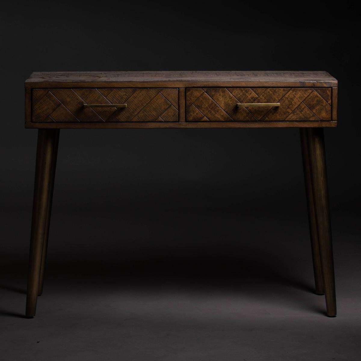 Modern Design Havana 2 Drawer Console Table  - Brown – image 3