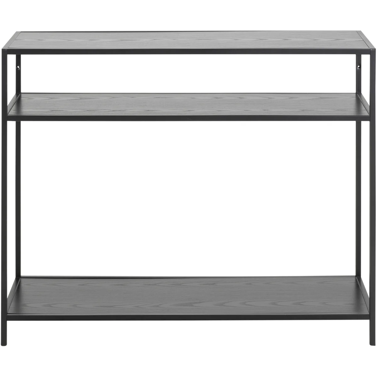 Seaford Console Table with 2 Shelves in Black - Black – image 3