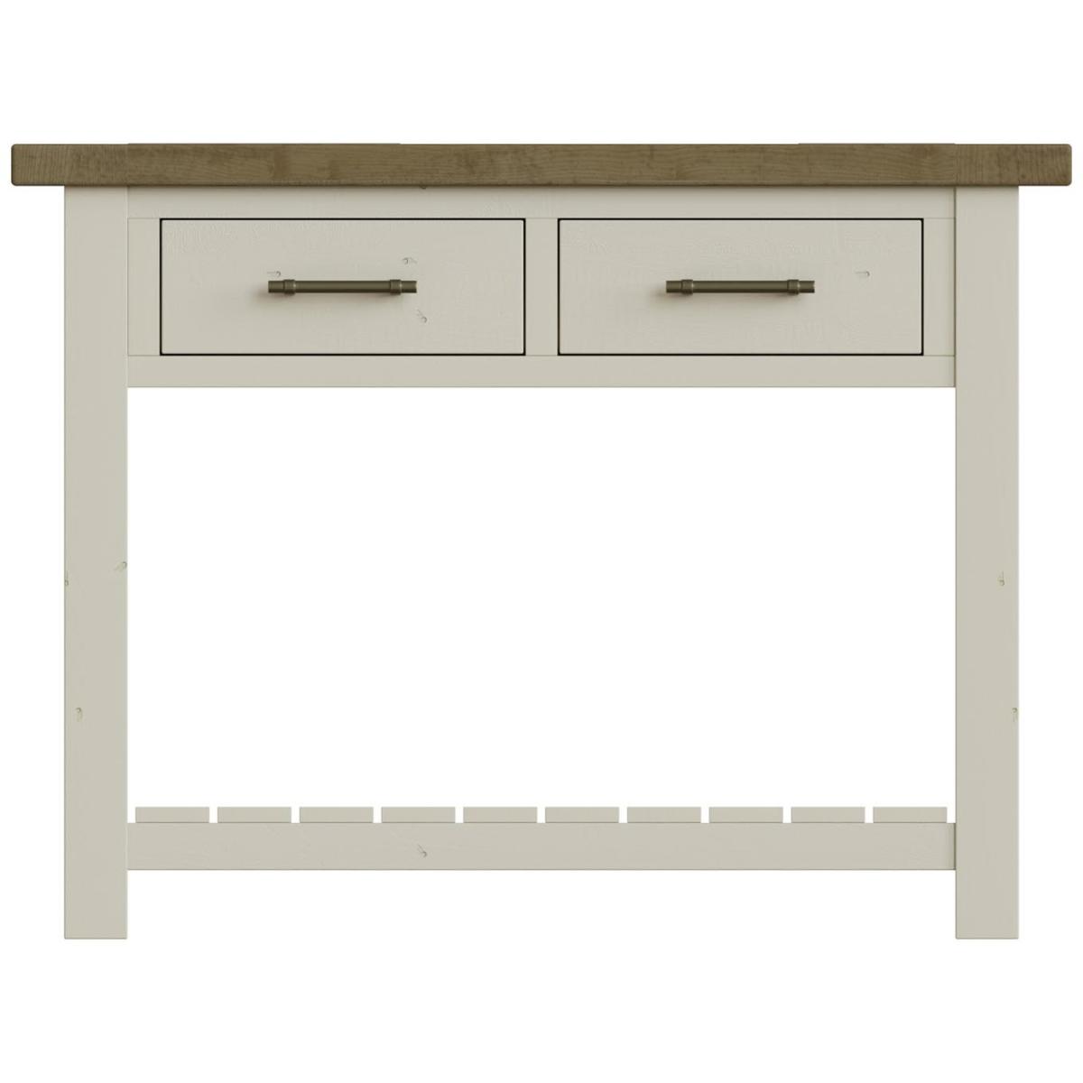 Solid Reclaimed Pine Storage Console Table - Driftwood – image 8