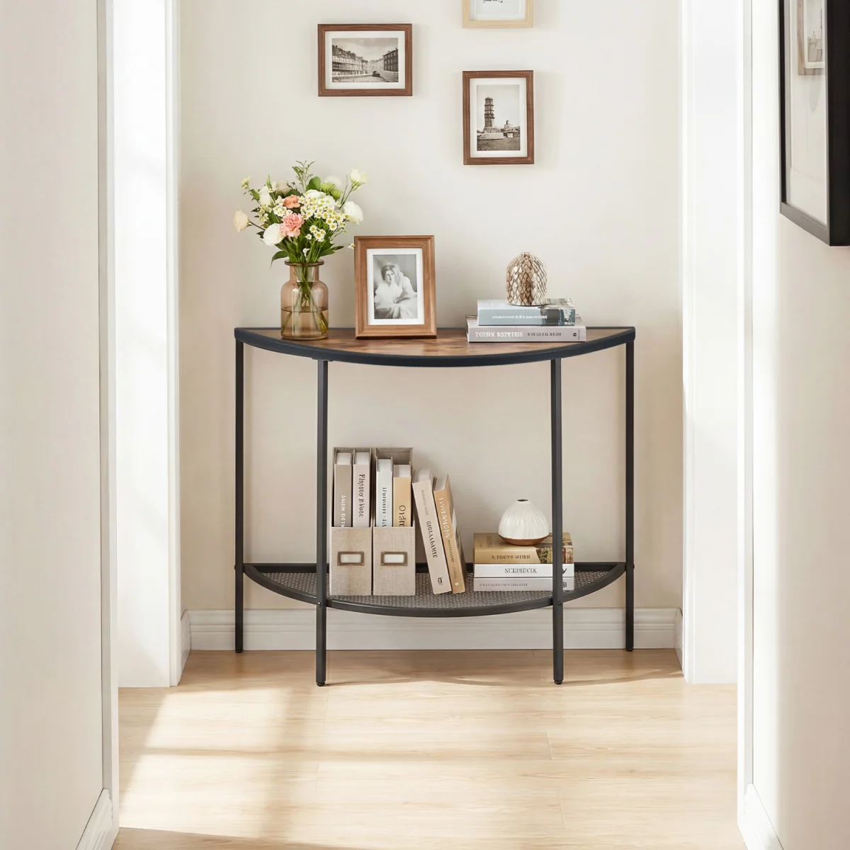 2 Tier Narrow Entryway Table - Brown – image 5