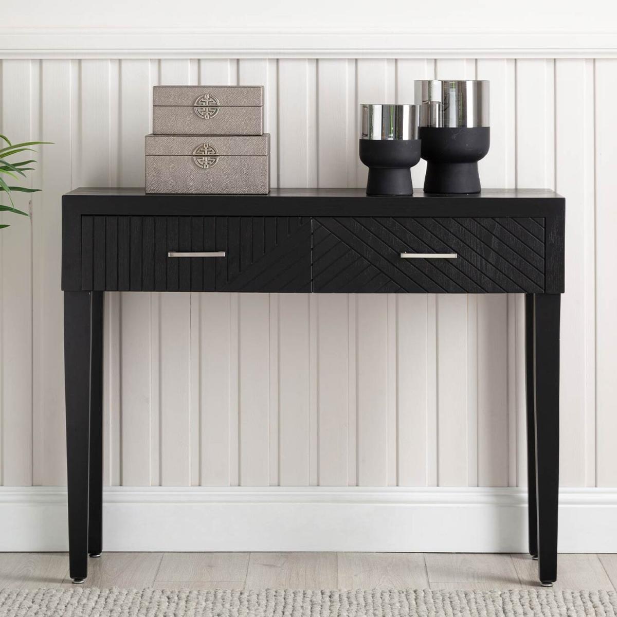 Black Console Table for Living Room Furniture, Hallway Table - Black – image 2