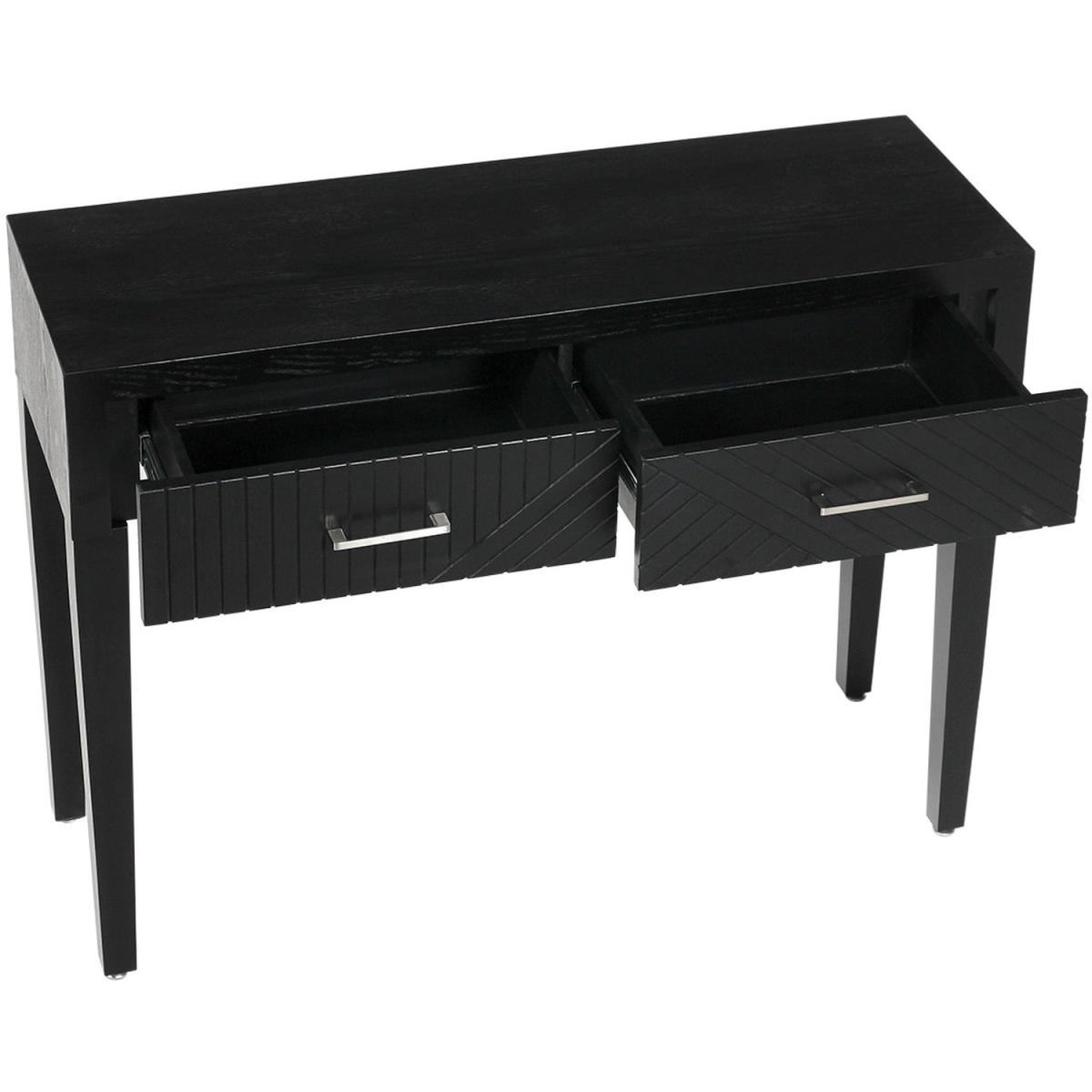 Black Console Table for Living Room Furniture, Hallway Table - Black – image 5