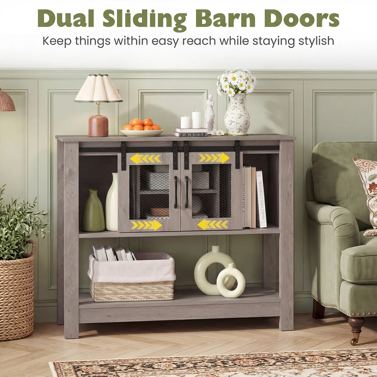 Farmhouse Entryway Storage Console Table – image 6