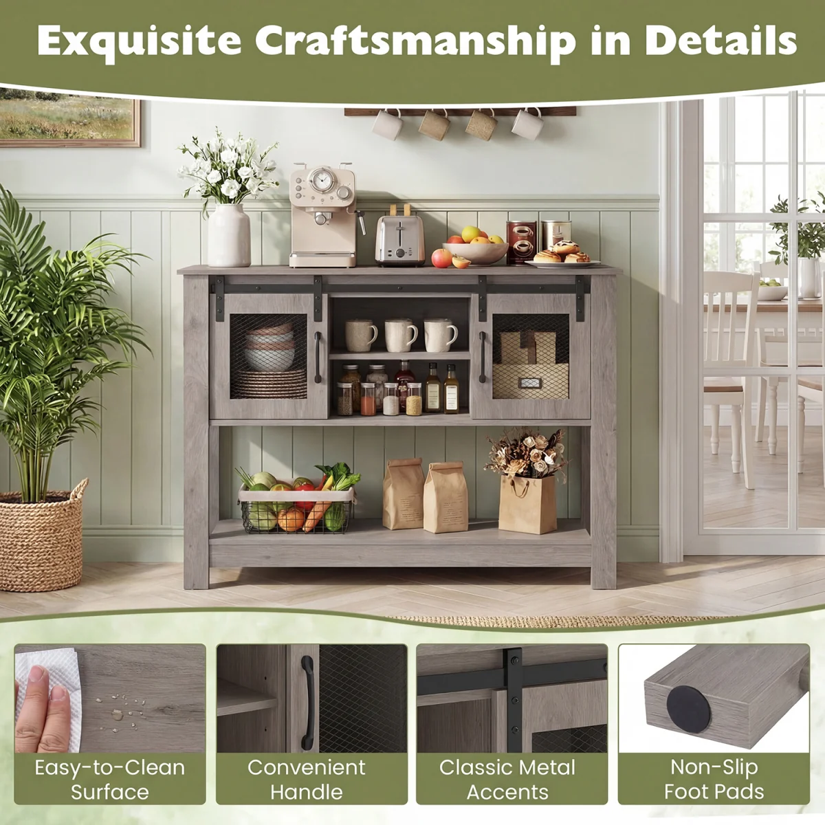 Farmhouse Entryway Storage Console Table – image 8