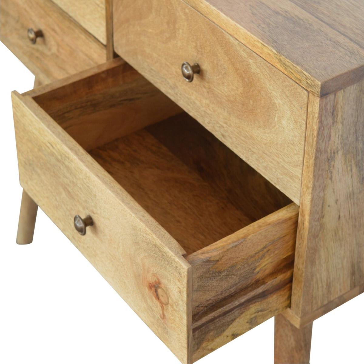 Nordic Style Console Table with 4 Drawers - Oak – image 4