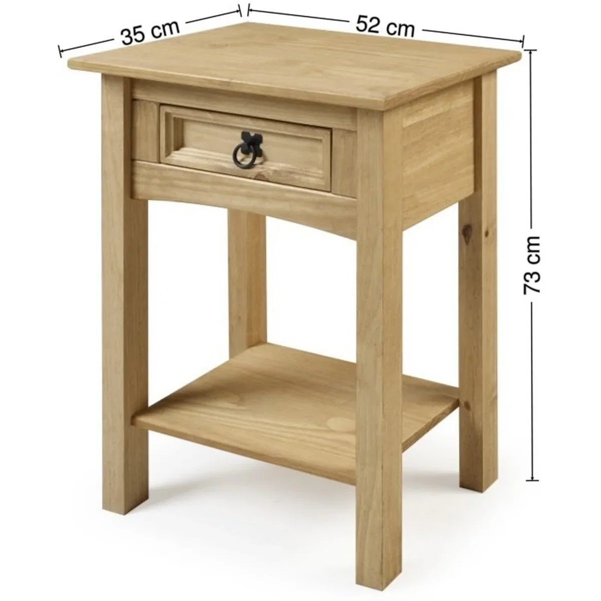 Corona 1 Drawer Console Table with Shelf - Antique Wax – image 4