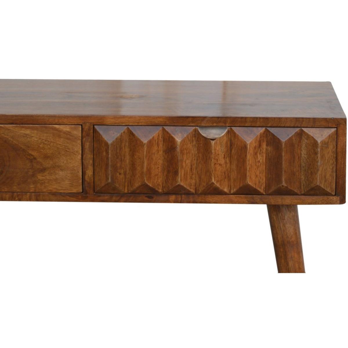 Chestnut Prism Console Table - Brown – image 4