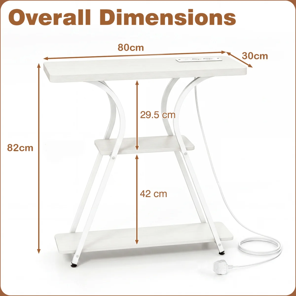 3 Tier Entryway Tabler - White – image 2