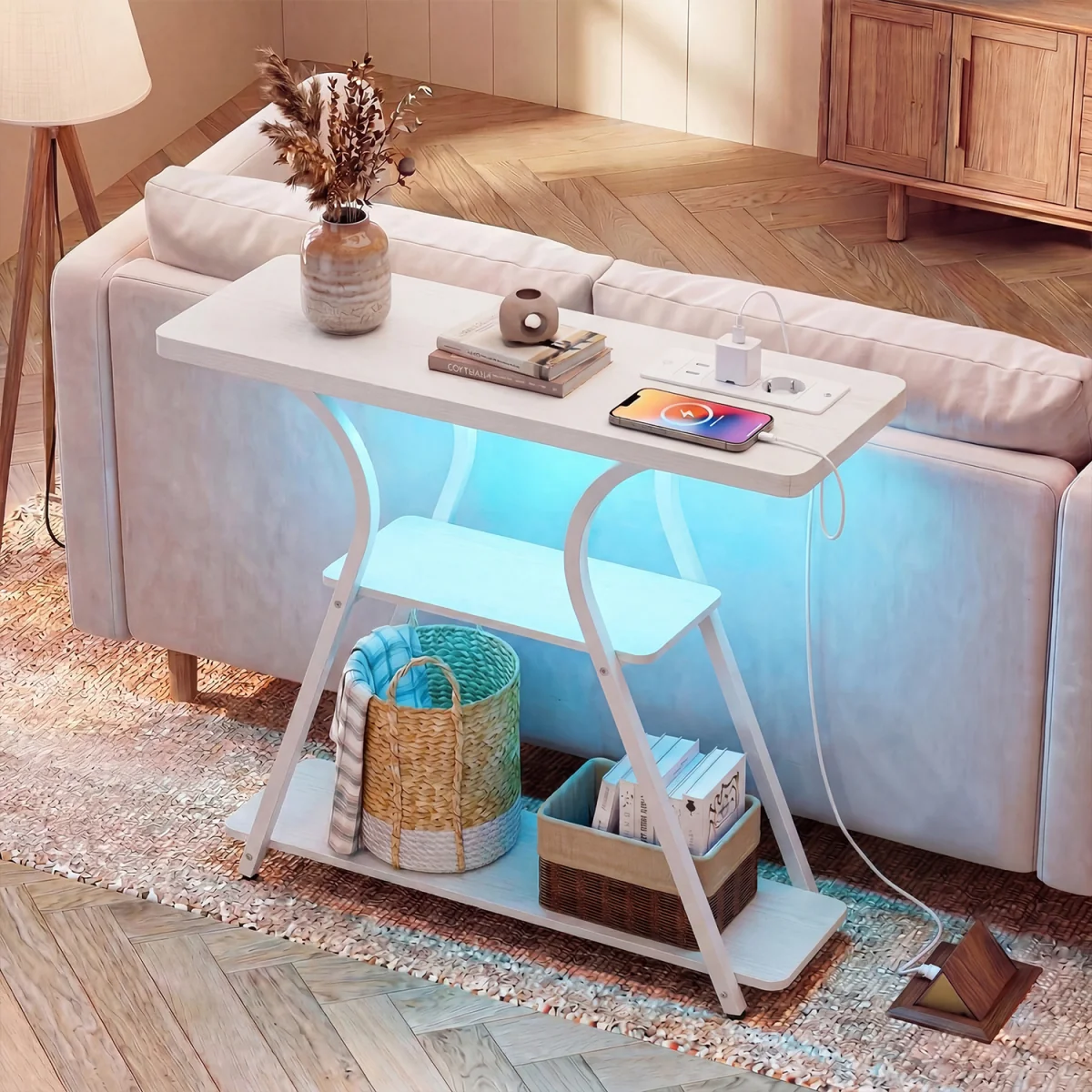 3 Tier Entryway Tabler - White – image 3