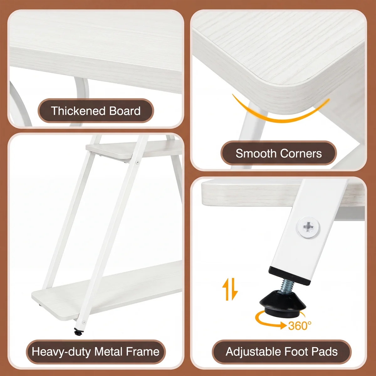 3 Tier Entryway Tabler - White – image 7