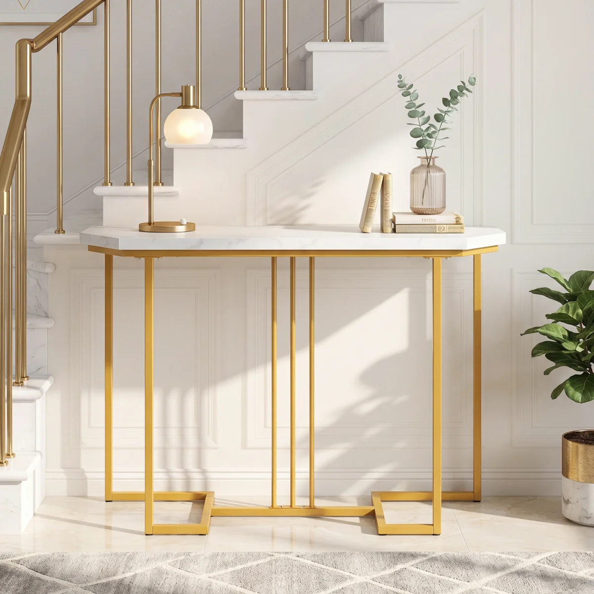Modern Gold Console Table - Golden – image 3