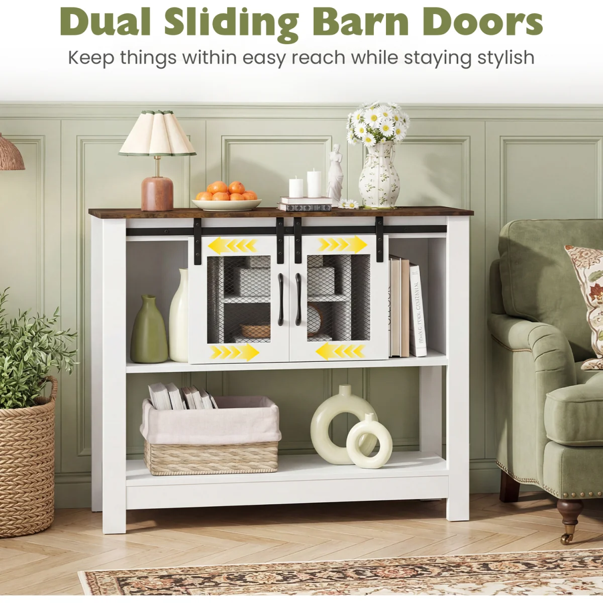 Farmhouse Entryway Storage Console Table – image 6