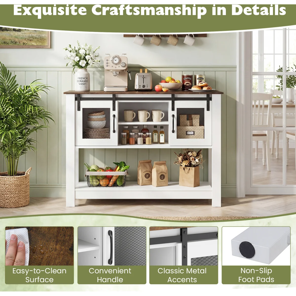 Farmhouse Entryway Storage Console Table – image 8