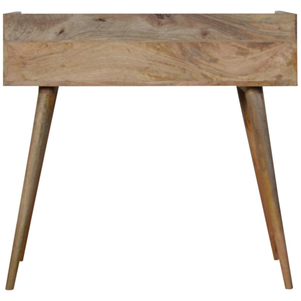 Bone Inlay Gallery Back Console Table - Oak – image 5