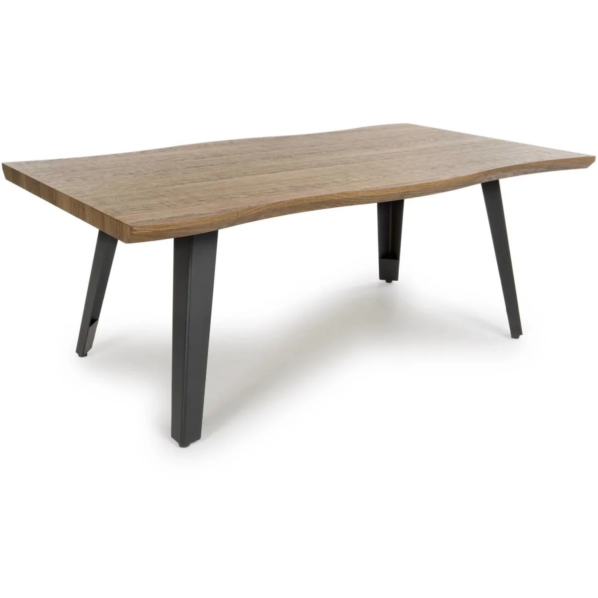 FWStyle Nassau Wave Edge Console Table Oak Effect Finish - Oak – image 3