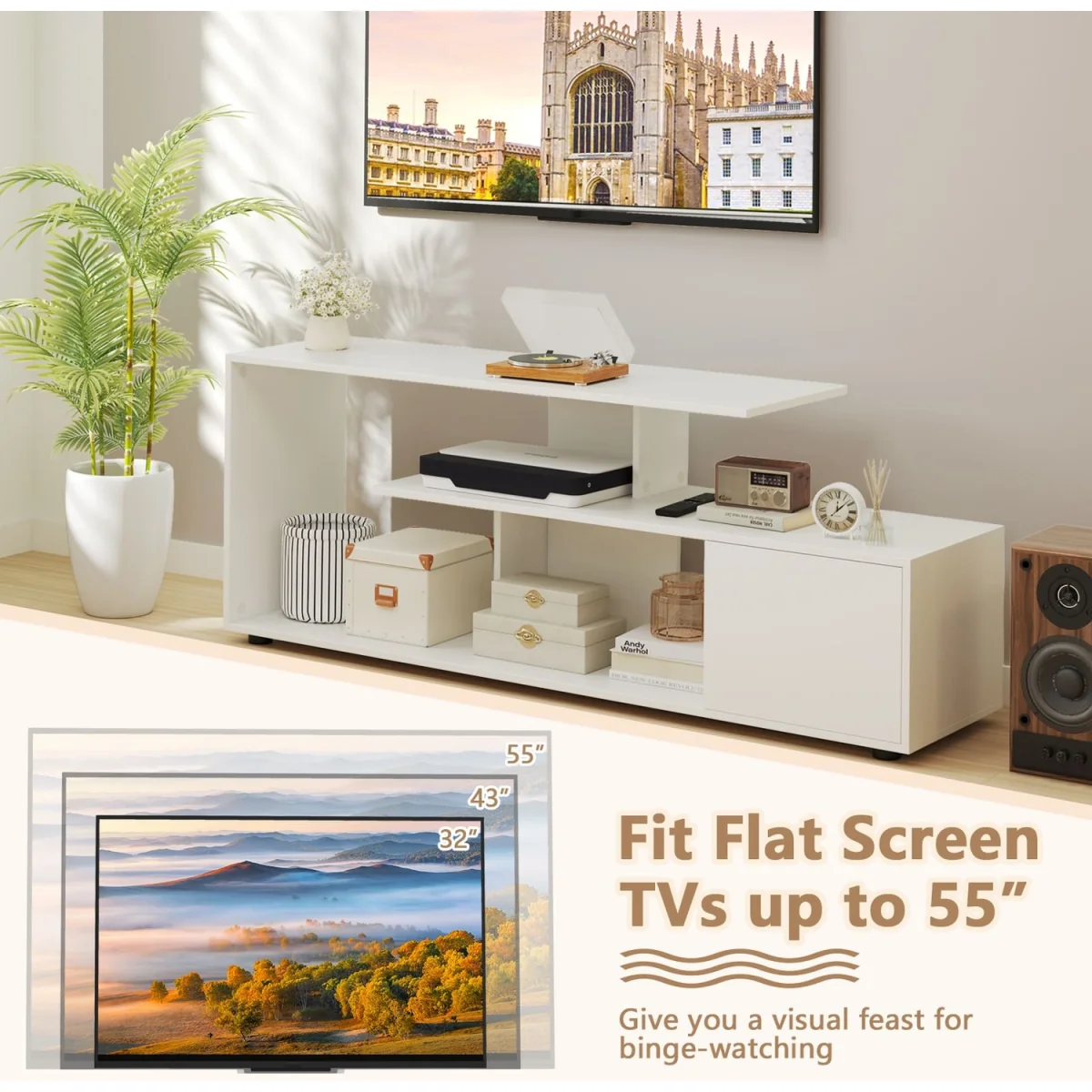 3 Tier Asymmetrical Console Table - White – image 7