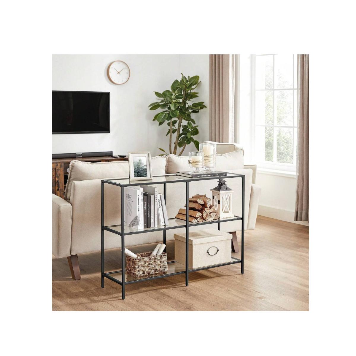 VASAGLE 3-Tier Console Table - Black