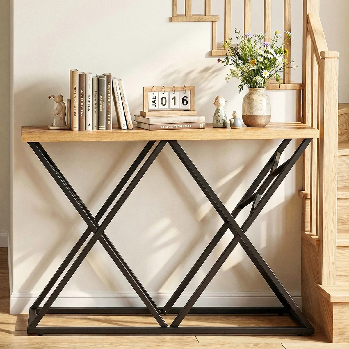 Industrial Accent Table - Brown – image 4