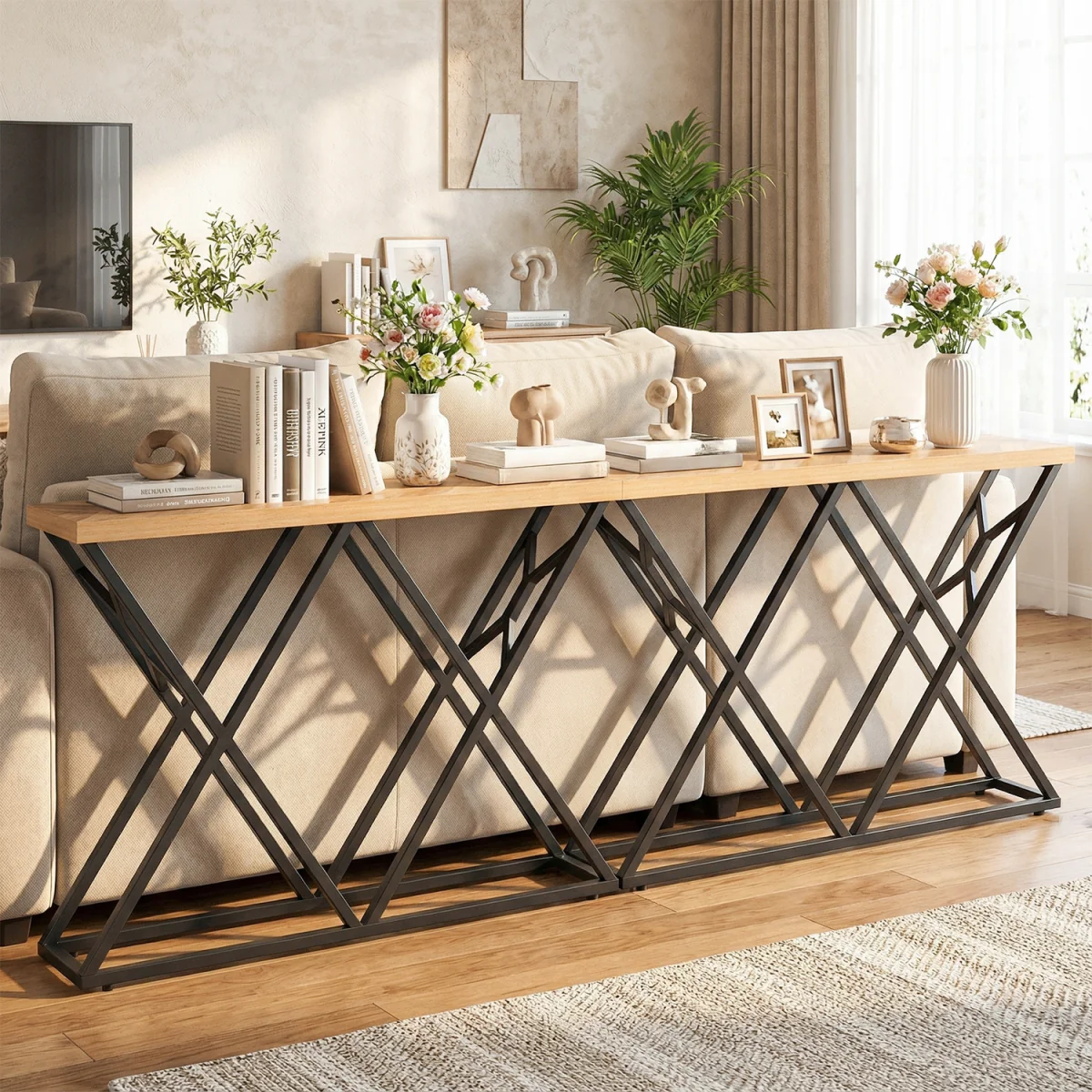 Industrial Accent Table - Brown – image 5