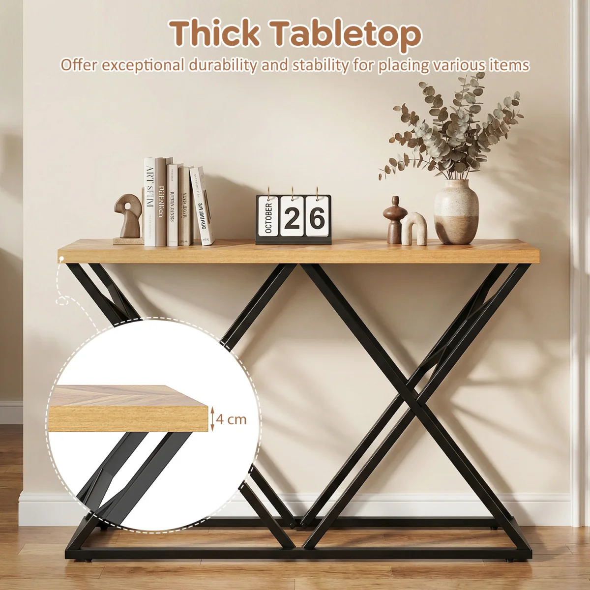 Industrial Accent Table - Brown – image 7