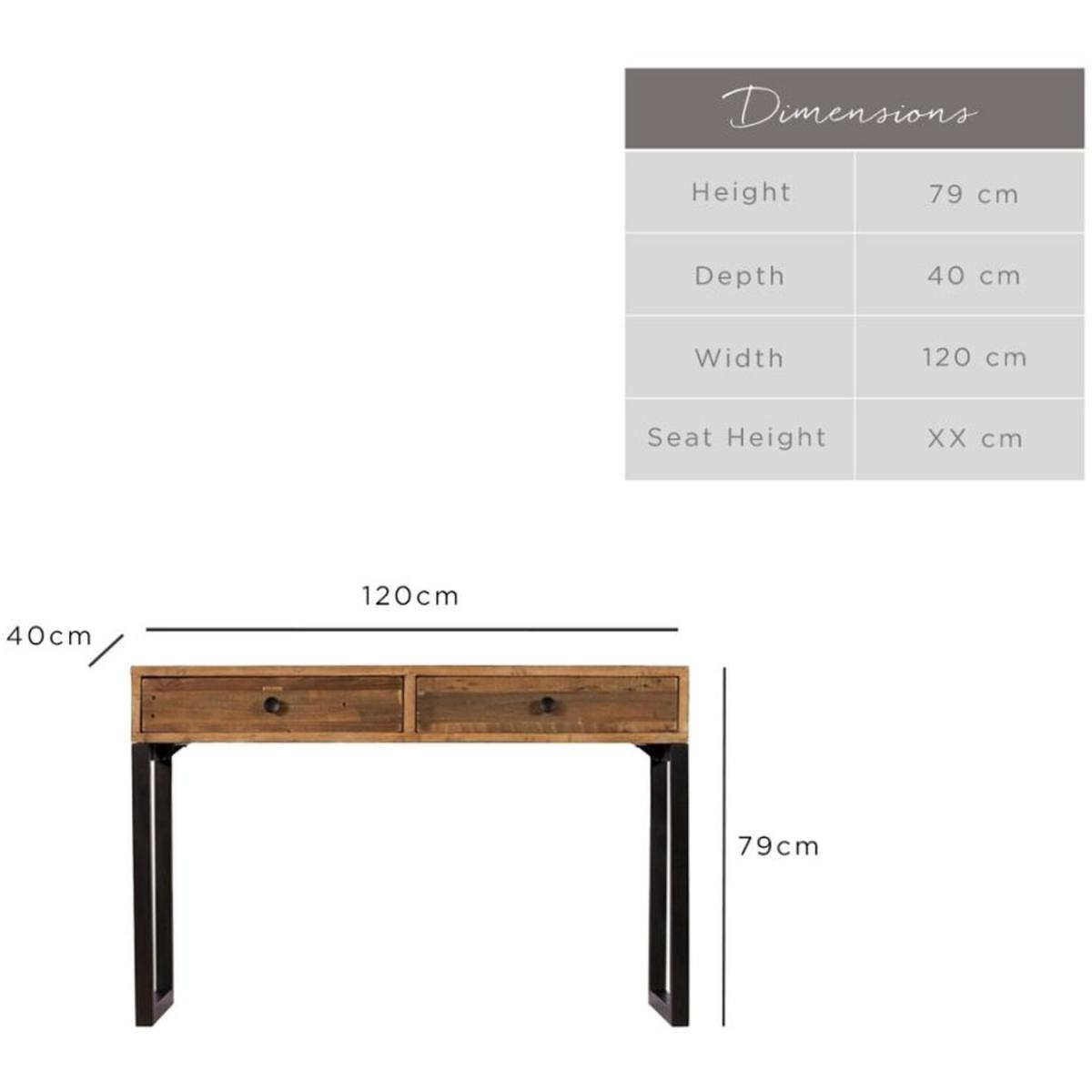 Adelaide Console Table - Reclaimed Timber – image 2