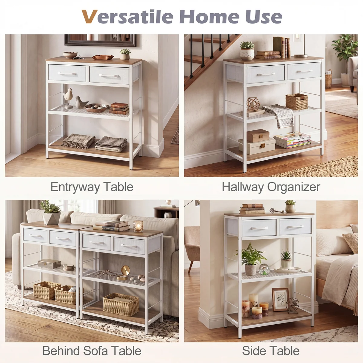 Narrow Console Table - Natural – image 7