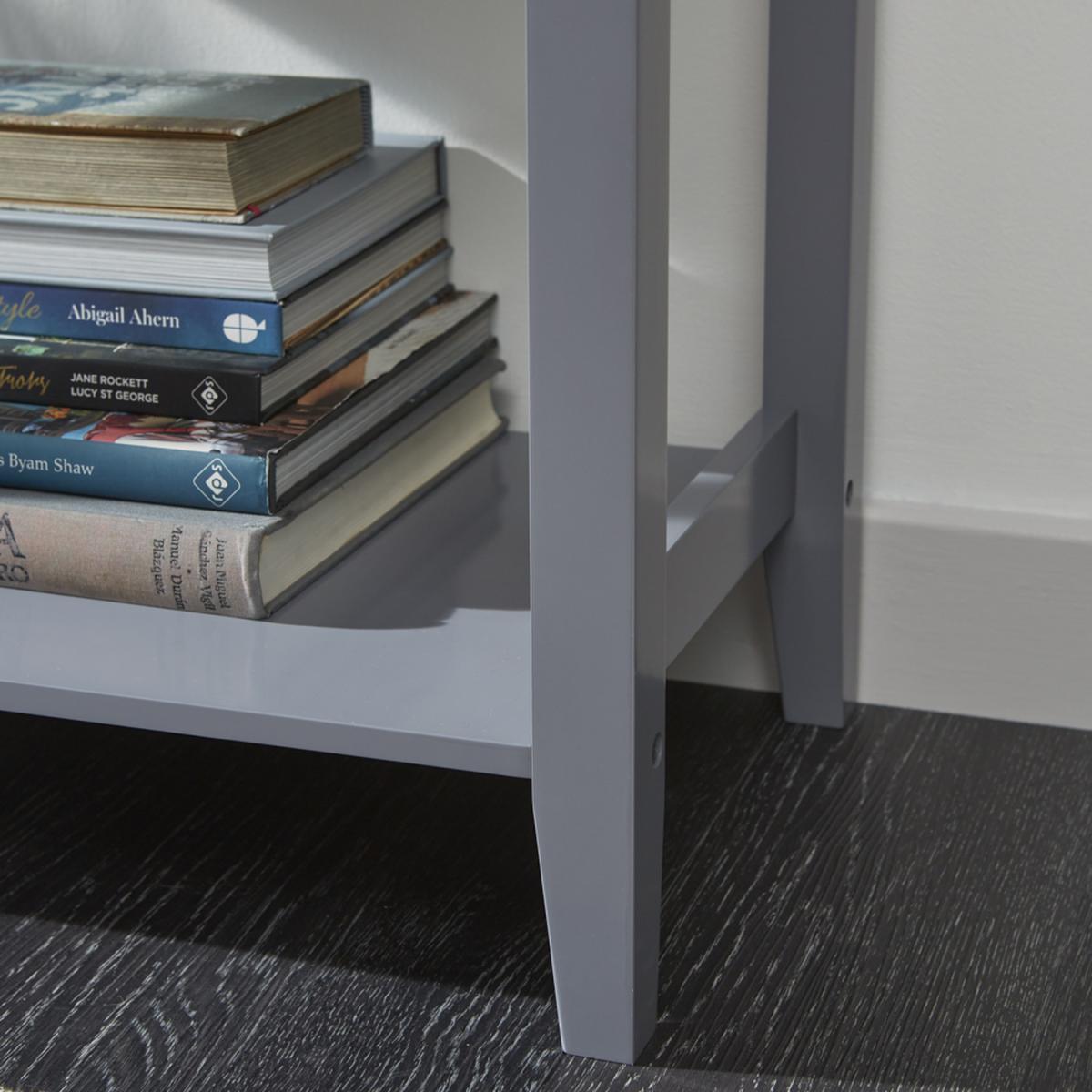 Grey Console Unit with 2 Felt Drawers and Bottom Shelf - Grey – image 5