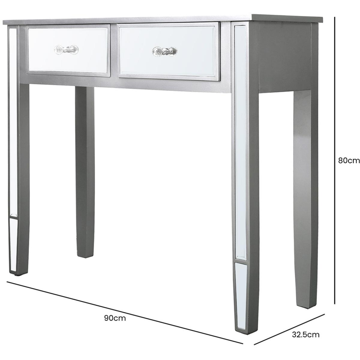 Value Vista Silver Trim Console Table - Silver – image 4