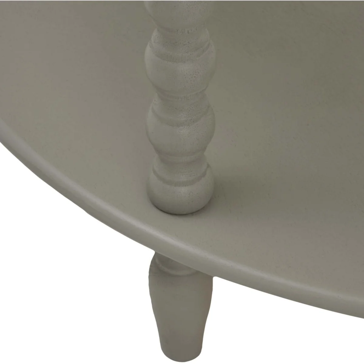 Thuy Grey Half-Moon 3-Tier Wooden Console Table - Grey – image 4