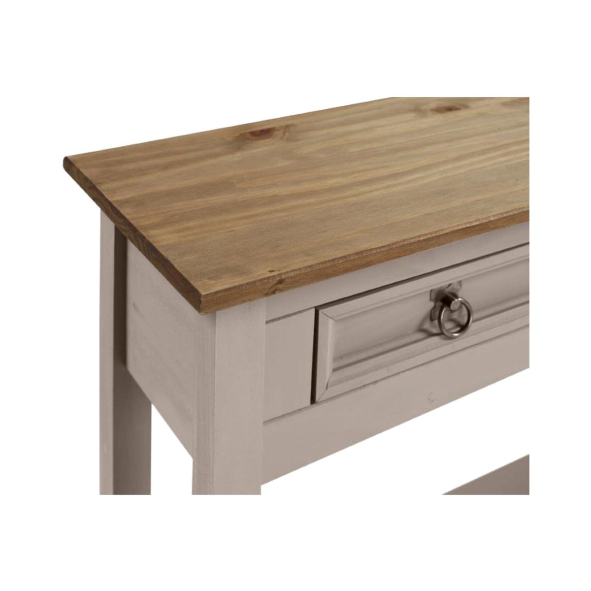 Corona Grey Wax 2 Drawer Console Table - Distressed Grey Wax – image 1