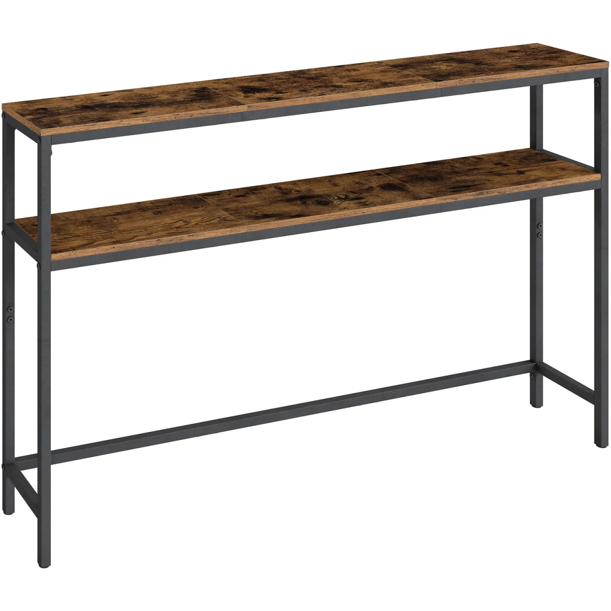 Console Table for Hallway, 2-Tier Slim Sofa Table,for Living Room - MarbleWhite,InkBlack – image 4