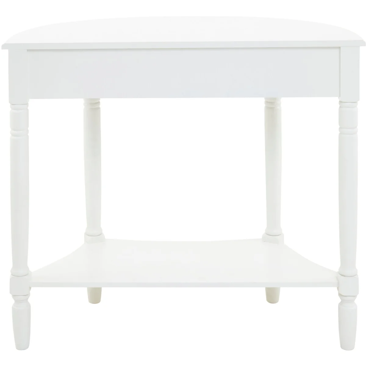 Heritage Semi Circle One Drawer White Console Table - White – image 3