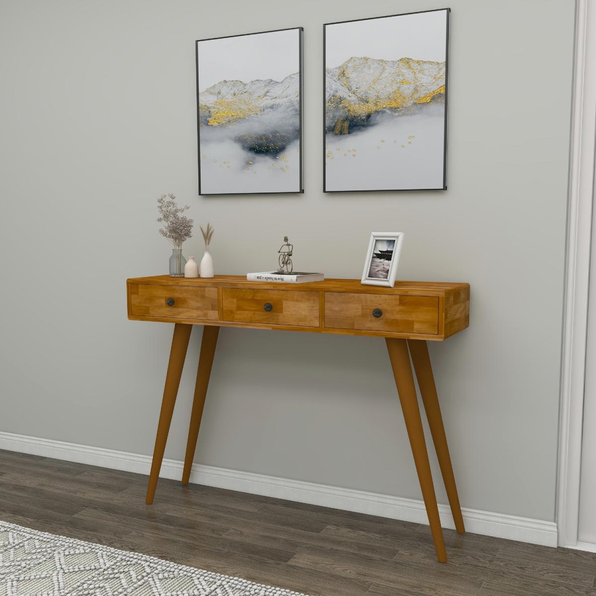 Aurelia Solid Wood Dresser Console Table - Oak – image 2