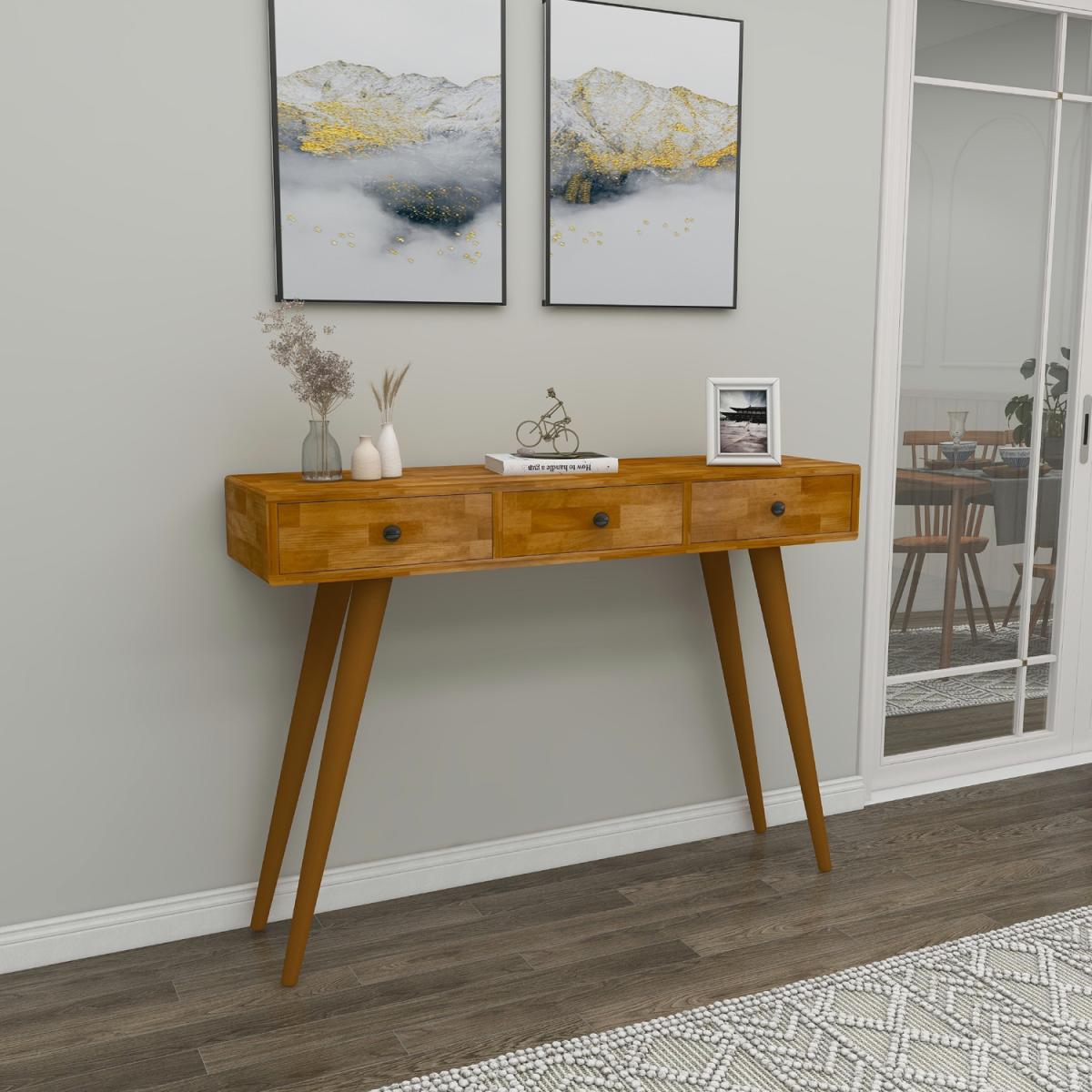 Aurelia Solid Wood Dresser Console Table - Oak – image 3