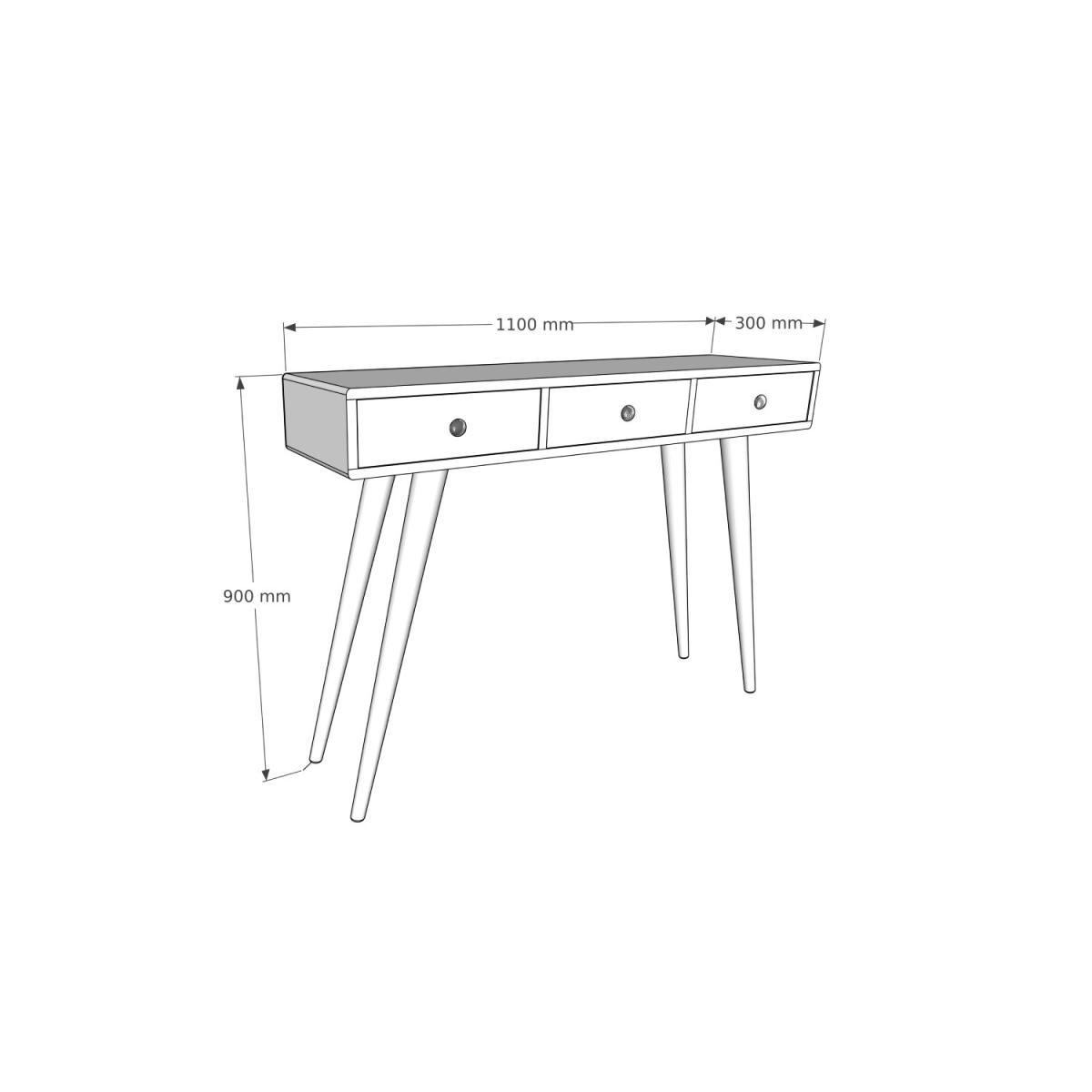 Aurelia Solid Wood Dresser Console Table - Oak – image 5