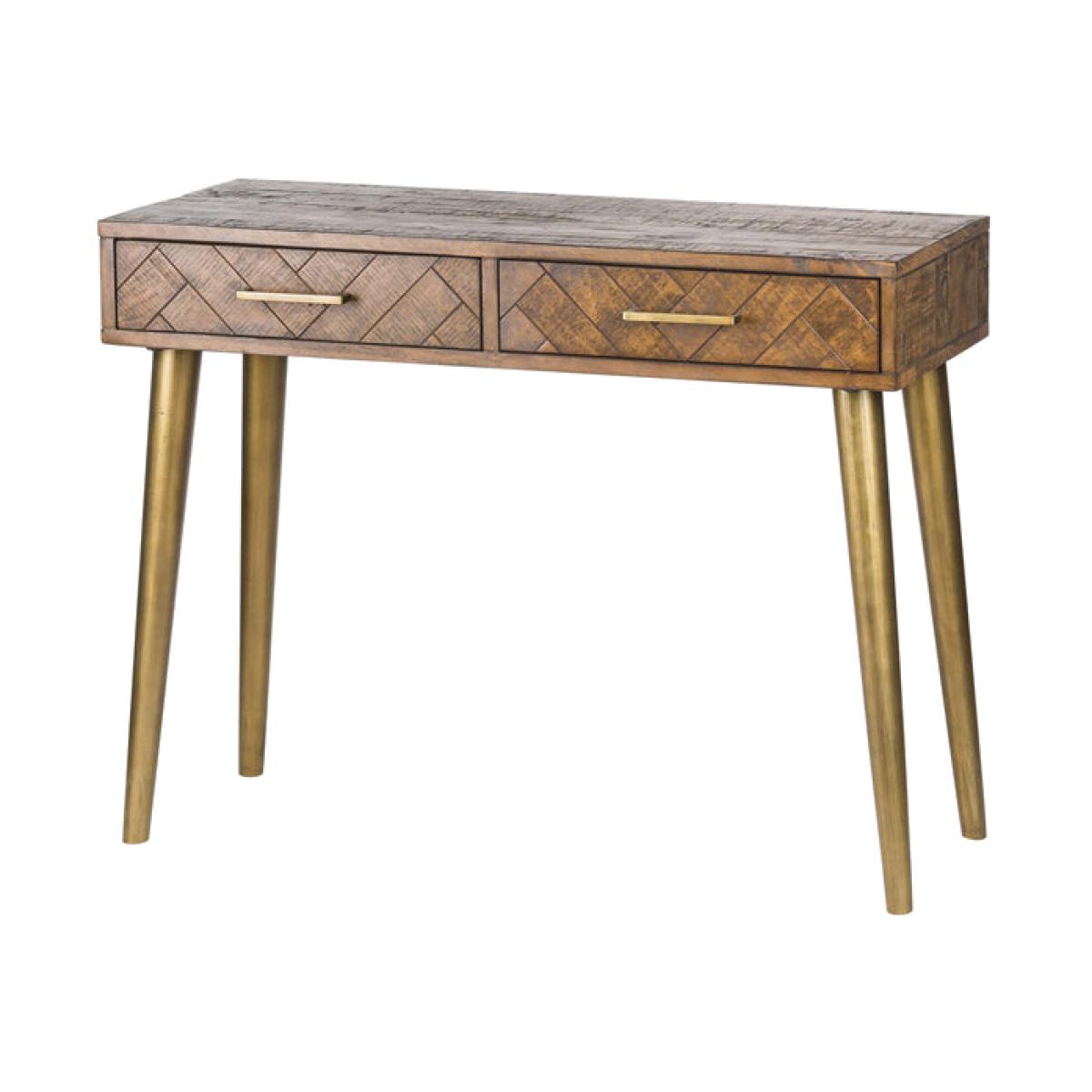 Hill Havana Gold 2 Drawer Console Table – image 1