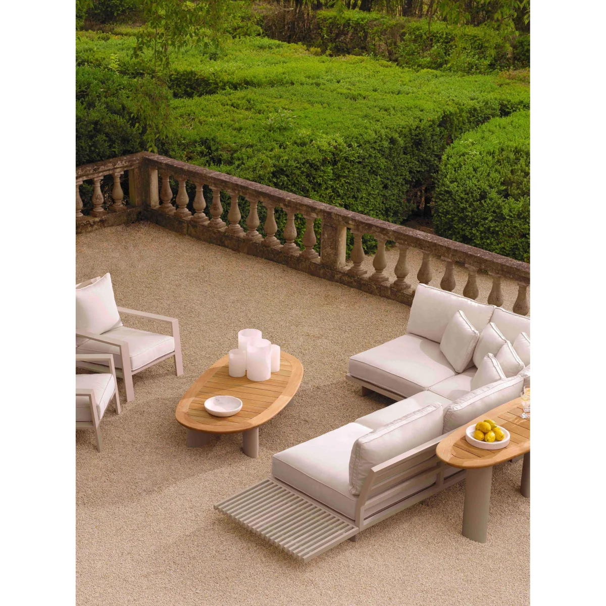 Garden Console Table Free From with Teak Wood Top – image 2
