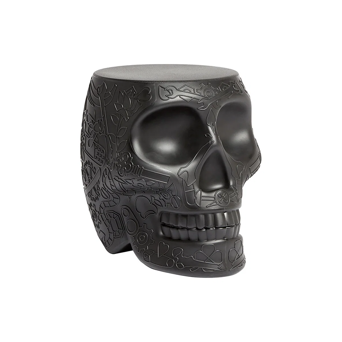 Qeeboo - Mexico Skull Stool/Side Table - Black – image 1