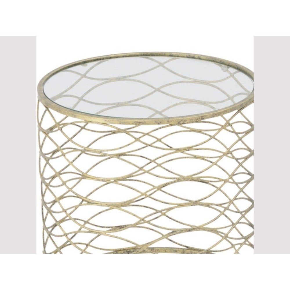 Gatsby Antique Silver Nesting Side Tables – image 2