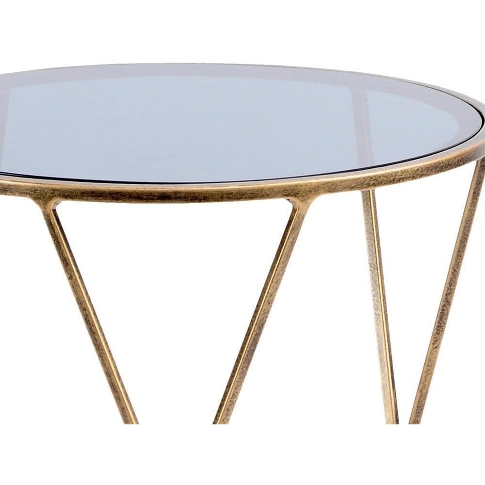 Conti Gold and Smoked Glass Side Table – image 2