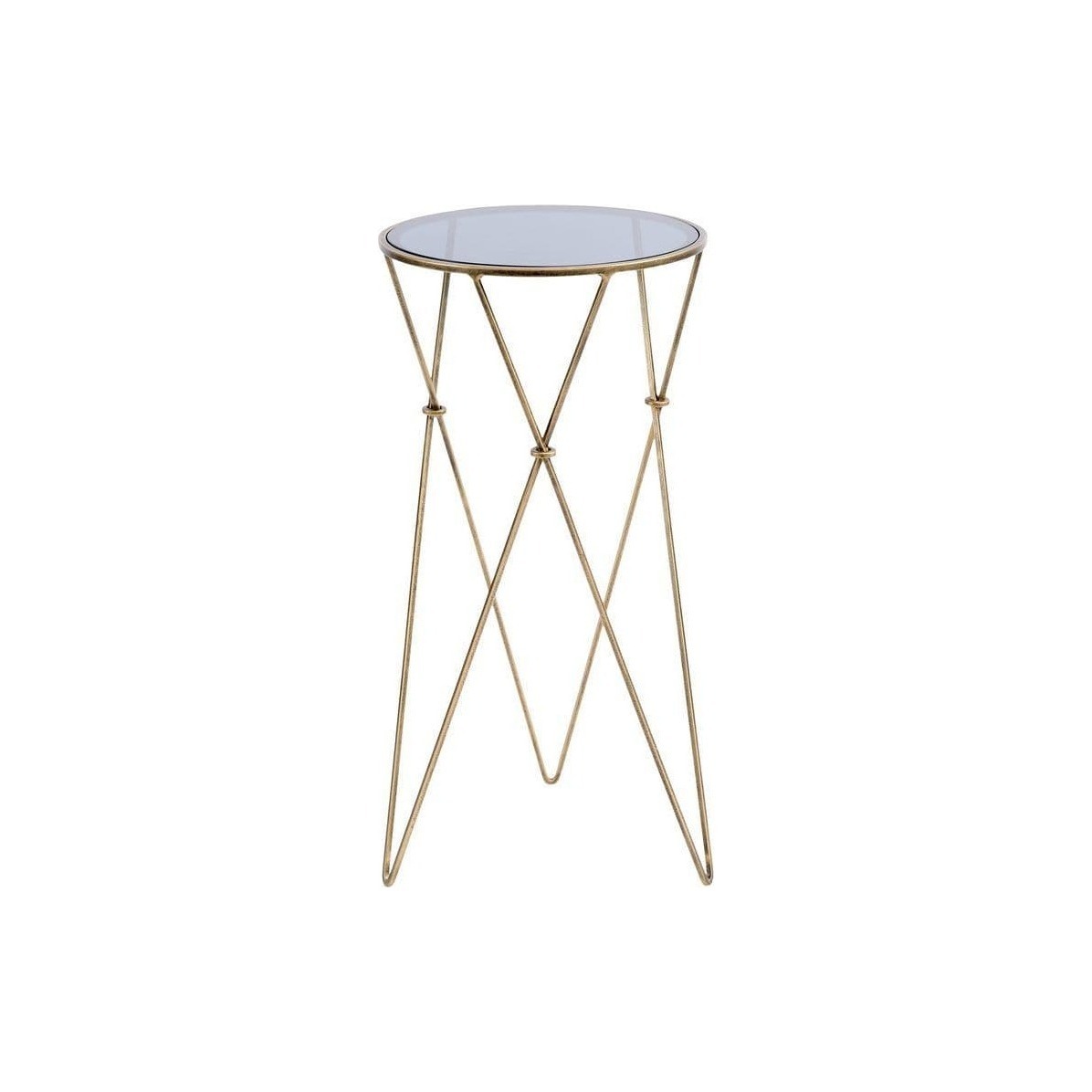 Conti Gold and Smoked Glass Side Table – image 1