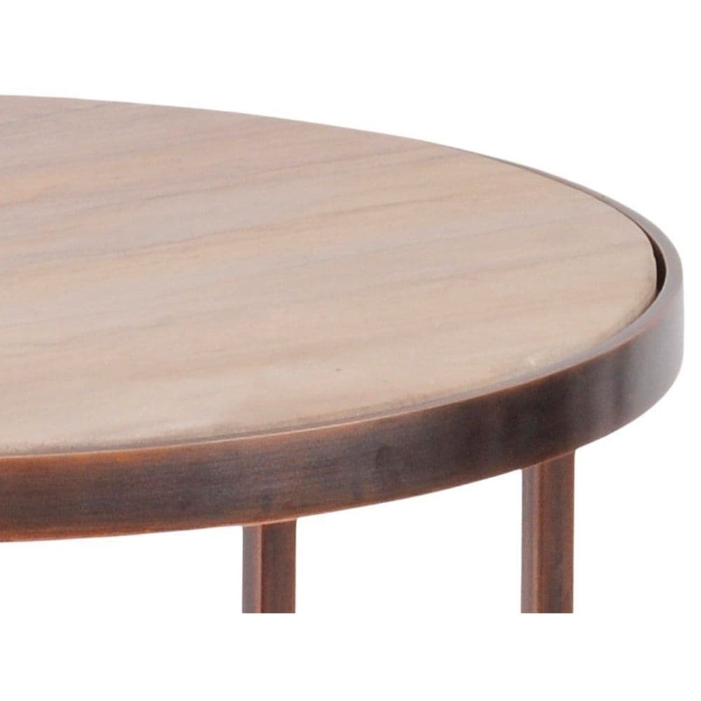 Meso Polished Sandstone Side Table – image 3
