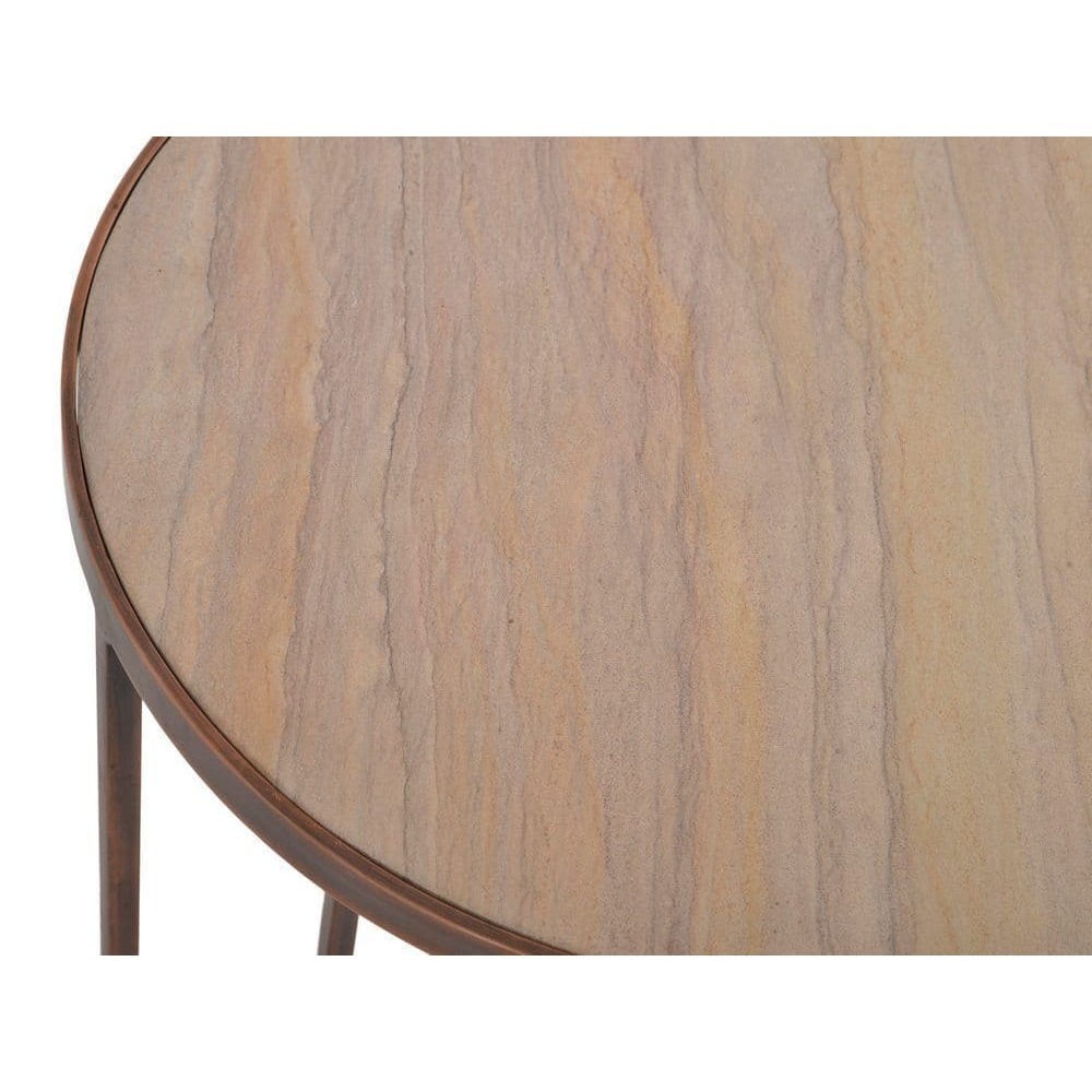 Meso Polished Sandstone Side Table – image 4