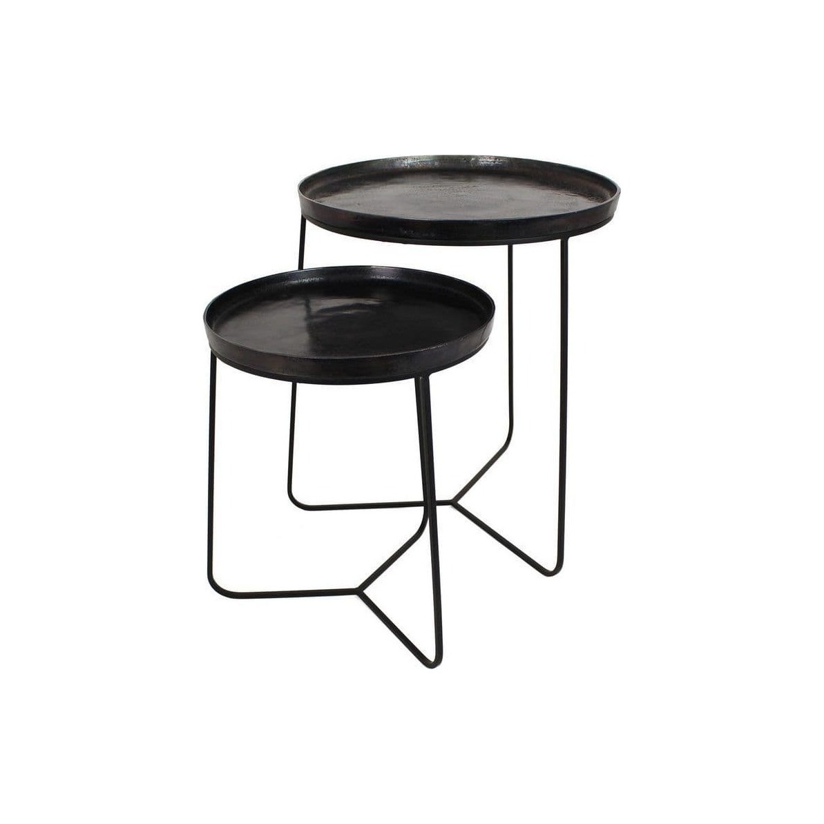 Coalbrook Black Metal Side Tables- Set of 2 – image 1